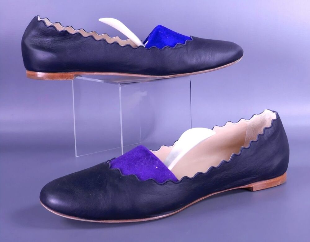 Chloe Lauren Scalloped Ballet Flats